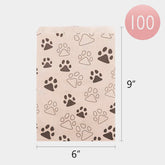 Paw-Print Treat Paper Bag Set – Stylish and Eco-Friendly Pet Gift Packaging